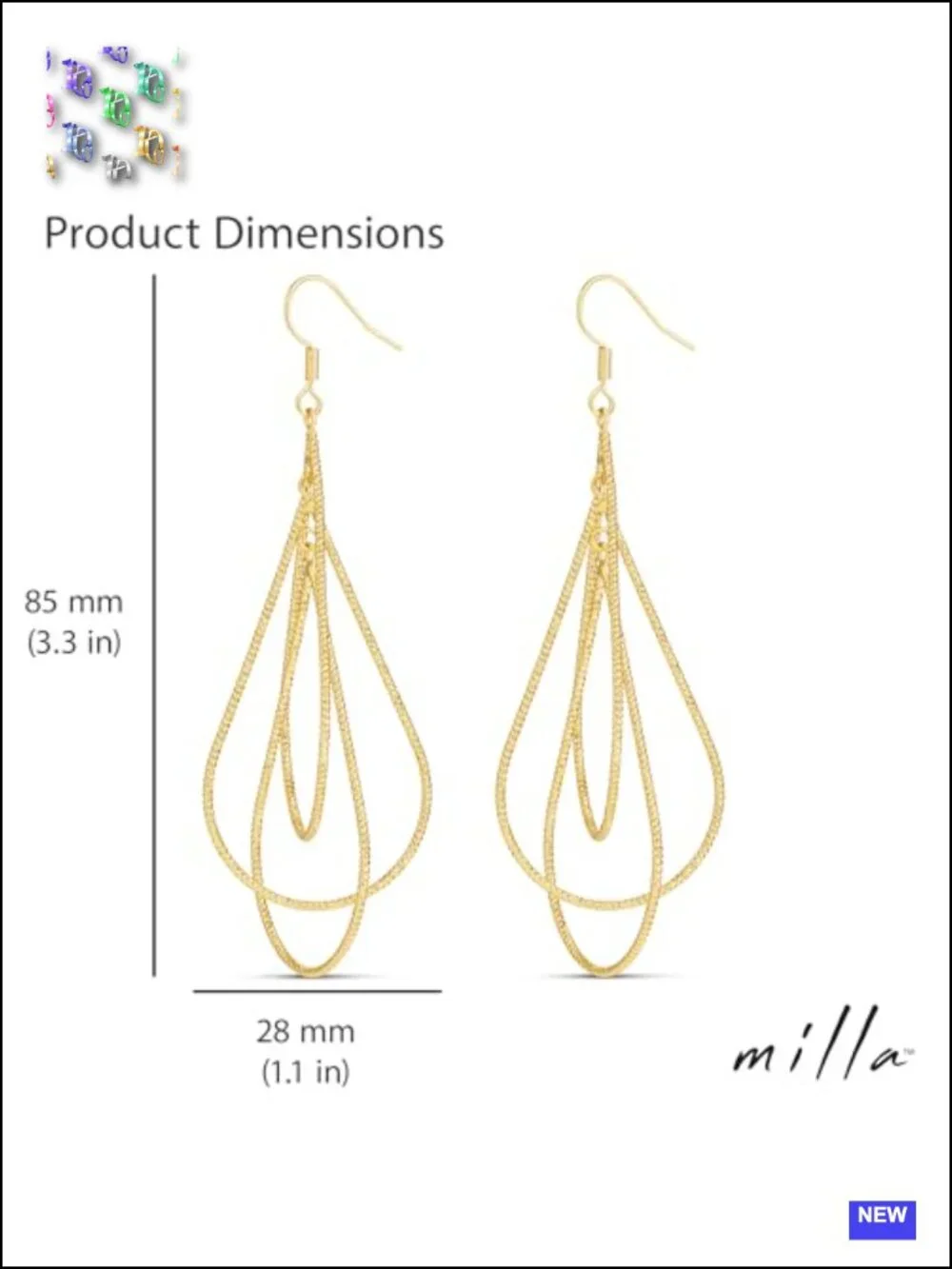 Drop & Dangle Earrings | Hypoallergenic, 14K Gold Plated
